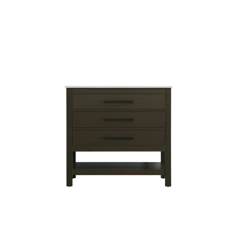 36 inch Single Bathroom Vanity_Modern_VF60536, Mocha Brown