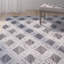 Tapis gris / ivoire à motif géométrique tissé à plat à la main Altoona-22122225