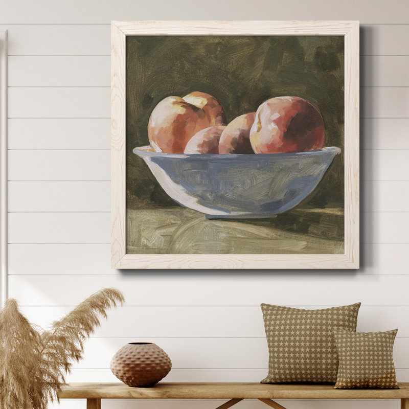 Bol de pêche I - art mural, Cadre blanc, H 20 po x l 20 po x P 1,5 po