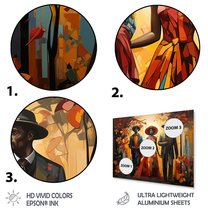African Folklore Tales - African American Art Metal Wall Art MT131780, 30" H x 40" W x 1.5" D