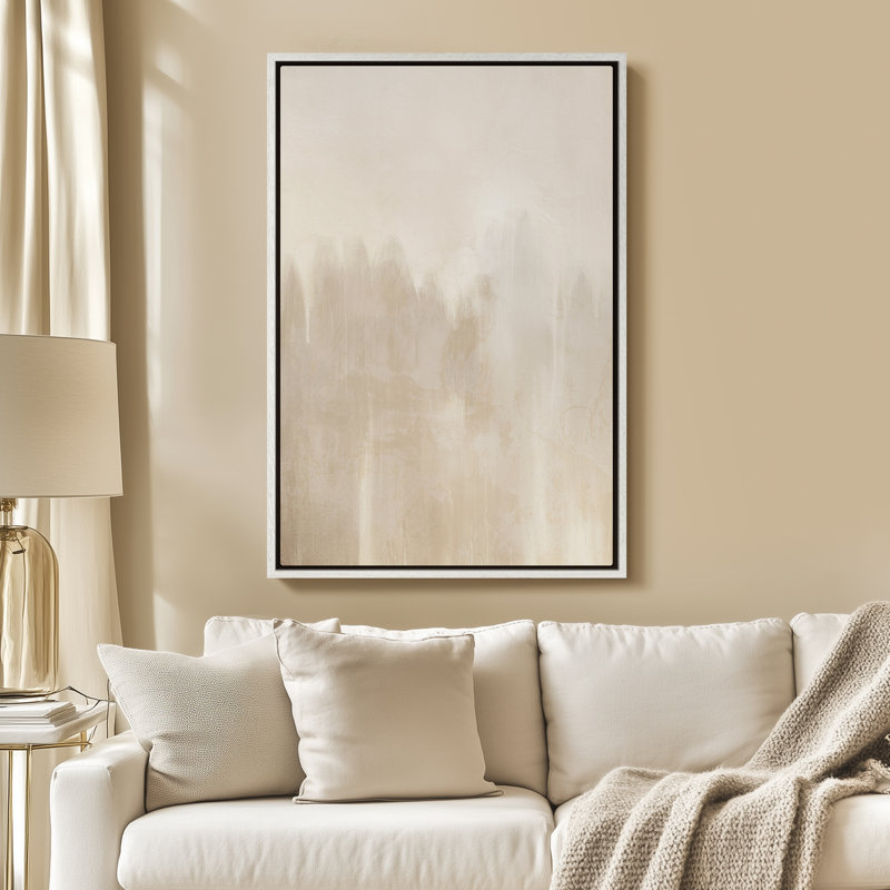 Framed Canvas Wall Art - Abstract Art Wall Prints for Bedroom - 16"x24", 24" H x 16" W, White