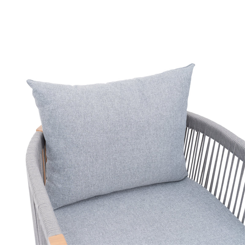 Ensemble de 2 chaises de patio, Gris/Jaune, Gris