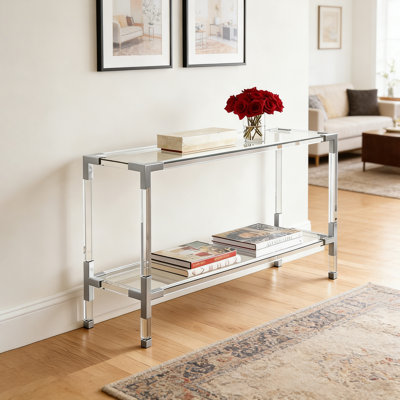 Console moderne en verre acrylique