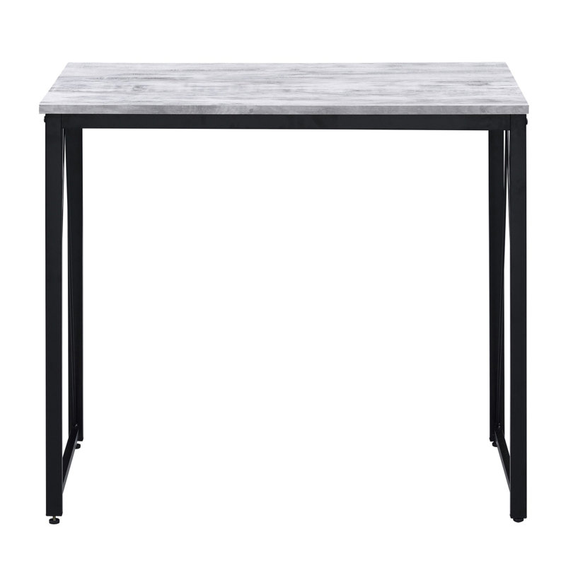 Bureau d'écriture antique blanc et noir 35,5 "avec base en métal