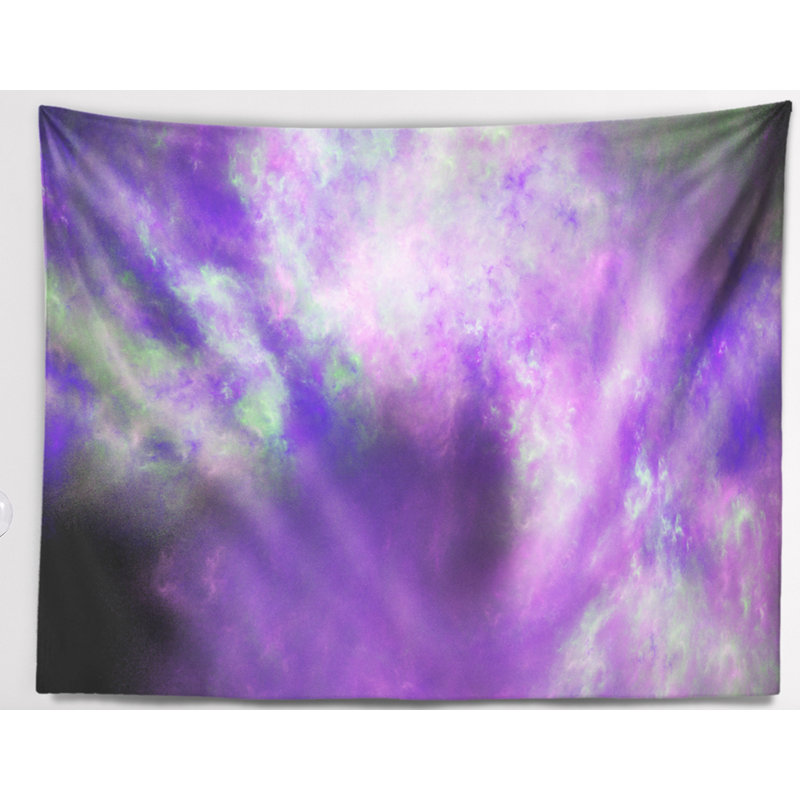 Tapisserie bleu ciel starry abstract perfect light, H 32 po x l 39 po