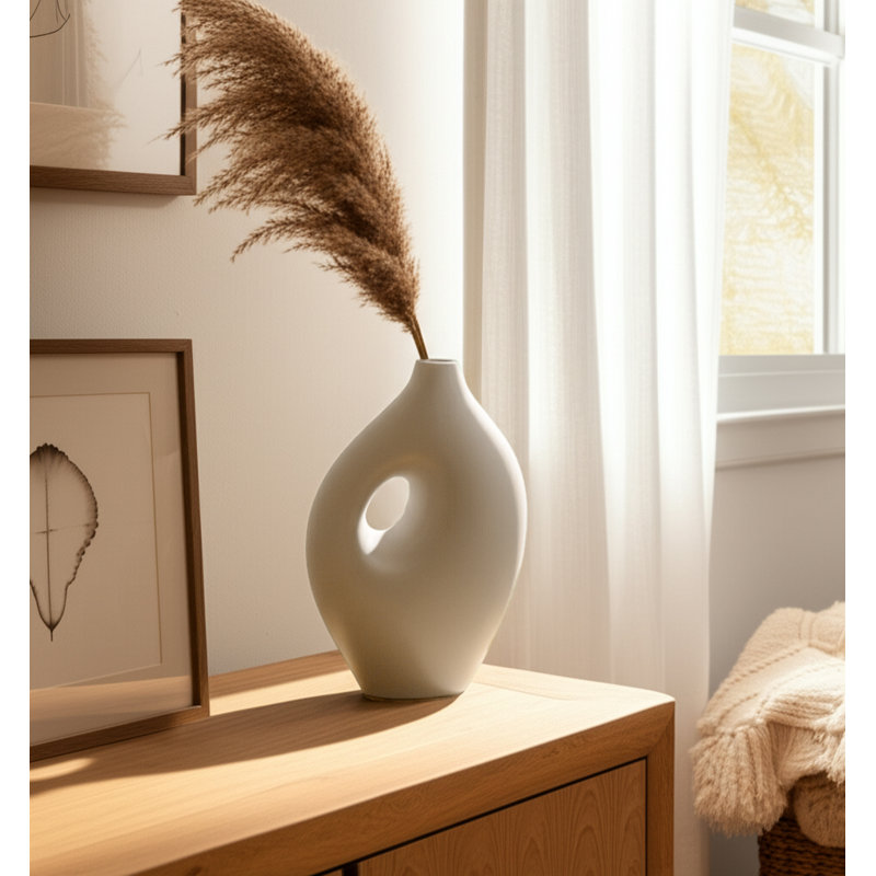 Vase Boho, H 12 po x l 8 po x P 4 po