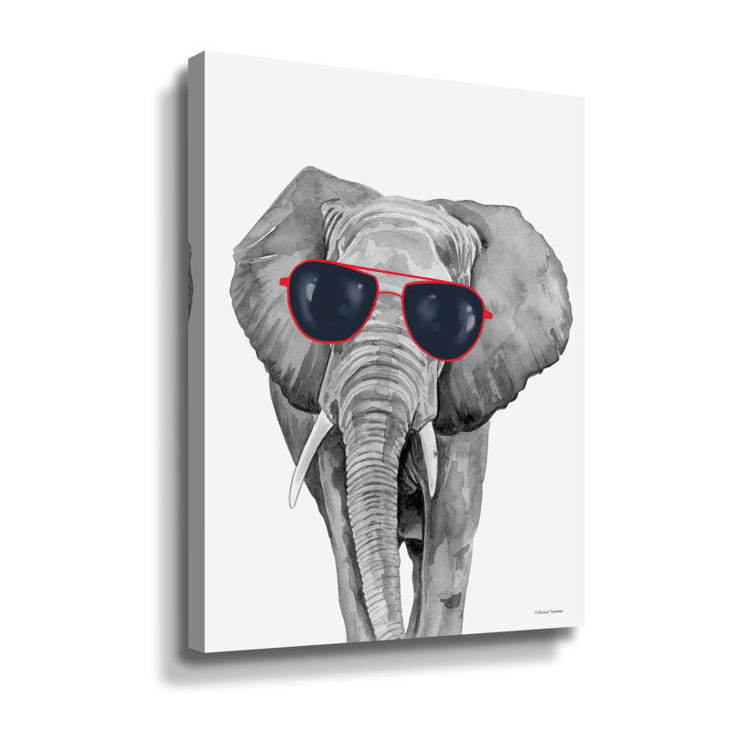 «Look Cool Elephant», impression sur toile tendue, H 18 po x l 24 po x P 2 po
