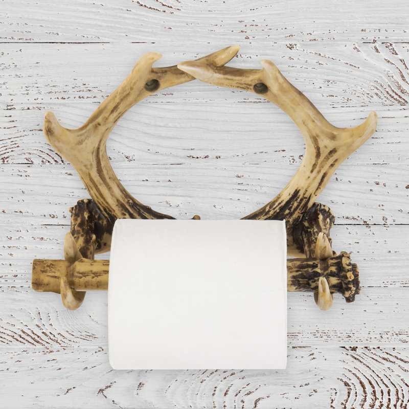 Antler Design Wall Mount Toilet Roll Holder