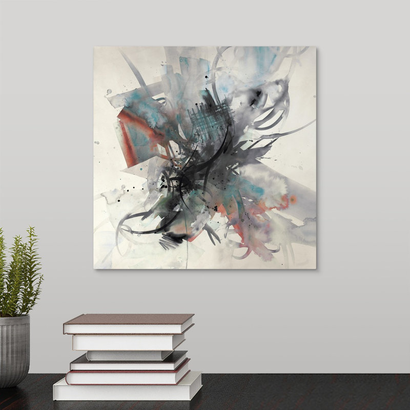 « spring élingue iii », peinture sur toile, Toile tendue, H 12 po x l 12 po x P 1,25 po
