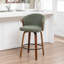Tabouret de comptoir pivotant rembourré avec structure en bois Devault-123162592