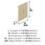 Thoreau 1 - 9/16 pouces (40 mm) de longueur plaque d'armoire carrée-111952410