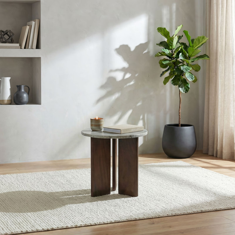 Table de bout transitionnelle 18,4 po, brun