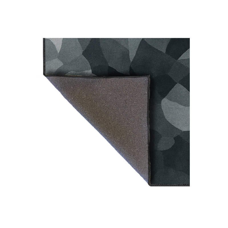 Tapis bleu tissé à motif géométrique lavable Mosso, 2'6" x 4'11"