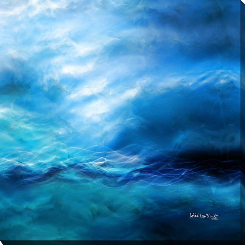 "la raging de l’eau.« luke 8:24 » par mark lawrence, impression sur toile tendue, H 18 po x l 18 po x P 1 po