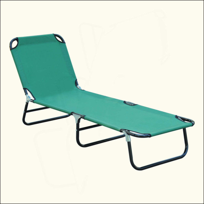 Méridienne pliante de patio, chaise de bronzage d'extérieur