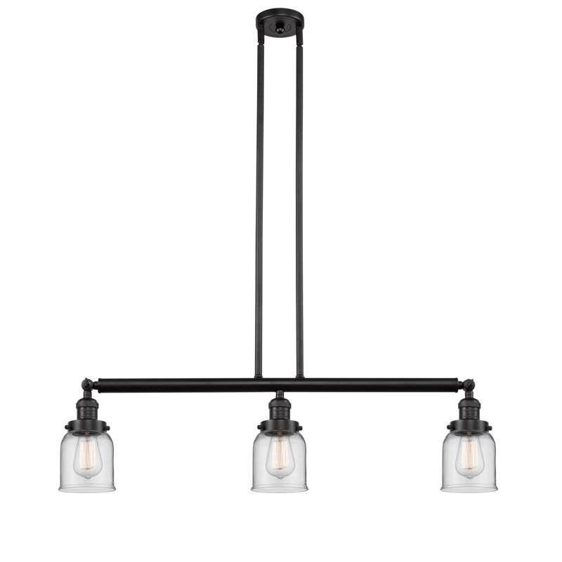 Lemaire 3 - Light Kitchen Island Pendant, Clear, Oil Rubbed Bronze