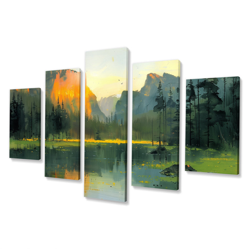 «Yosemite National Park Forest Landscape II - Landscape Mountains», ensemble d'art sur toile