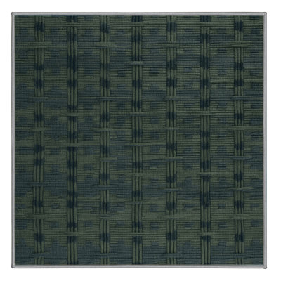 Tapis gris en treillis lavable à la machine