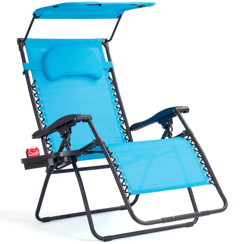Chaise longue simple inclinable 29 po Kalobe, clair