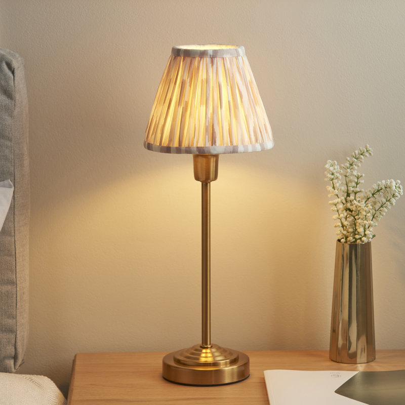 Rory Table Lamp 16cm Shade, Gold, Beige