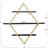 Wood and Gold Diamond Wall Shelf-427059836