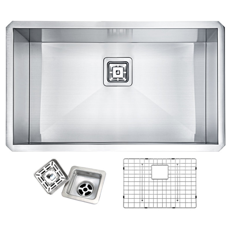 Vanguard 30'' Stainless Steel Undermount Single Bowl Kitchen Sink