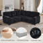 Canapé-lit modulaire en L de 81 po avec lit escamotable et rangement USB-290635354