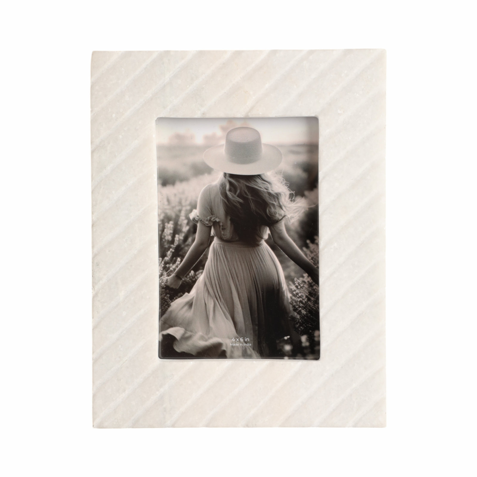 Marble Ridged Picture Frame, 7" W x 9" H
