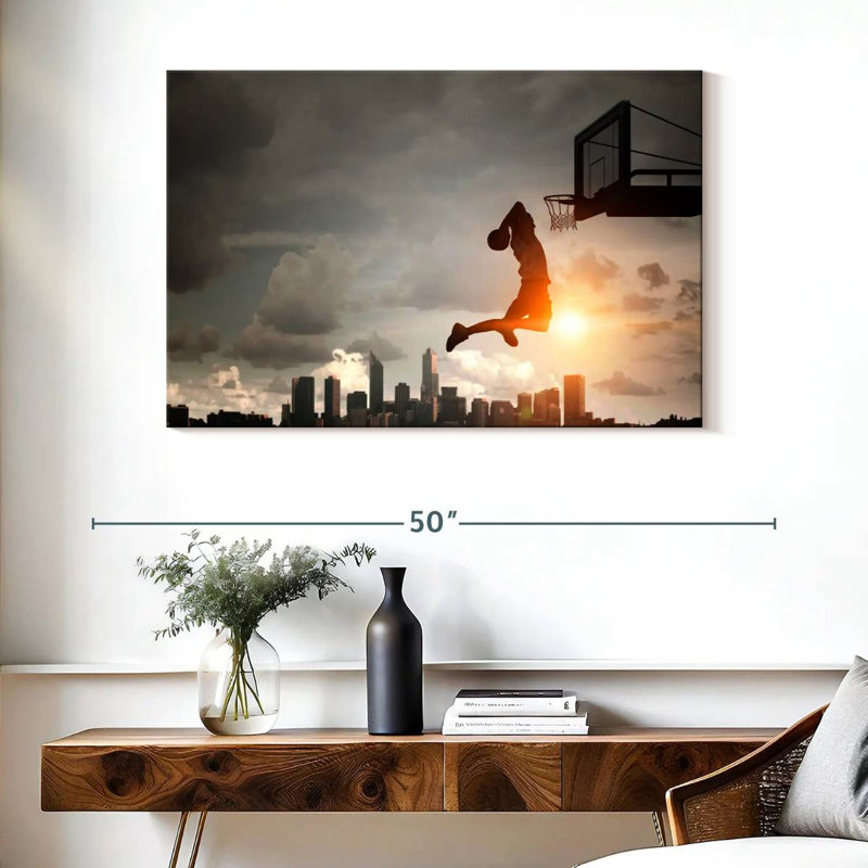 Sireci Basketball Dunk, 26" H x 39" W