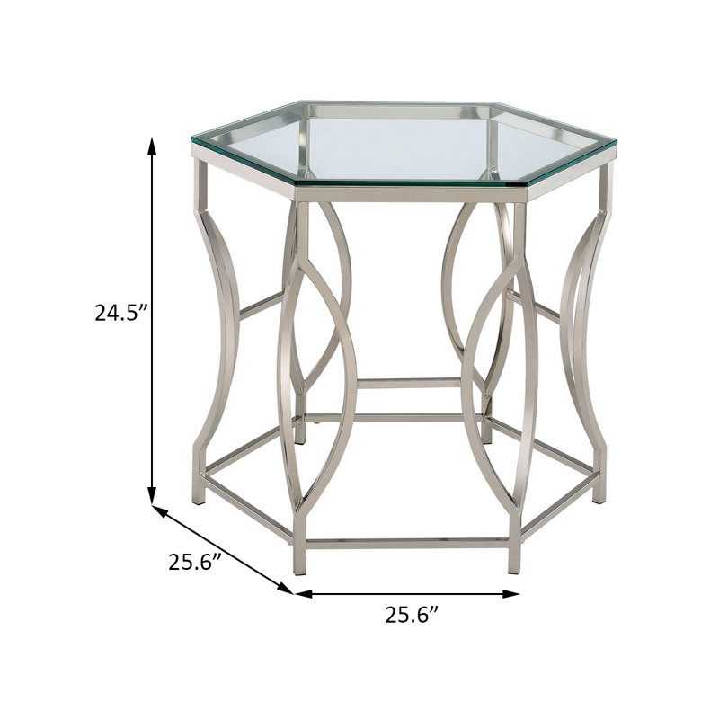 Table de bout contemporaine Zola - Chrome