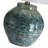 19in. Green Ceramic Table Lamp With Drum Shade