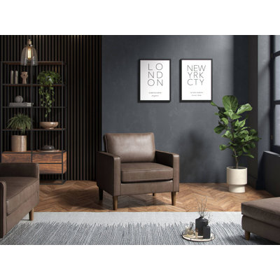 Henry Faux Leather Armchair