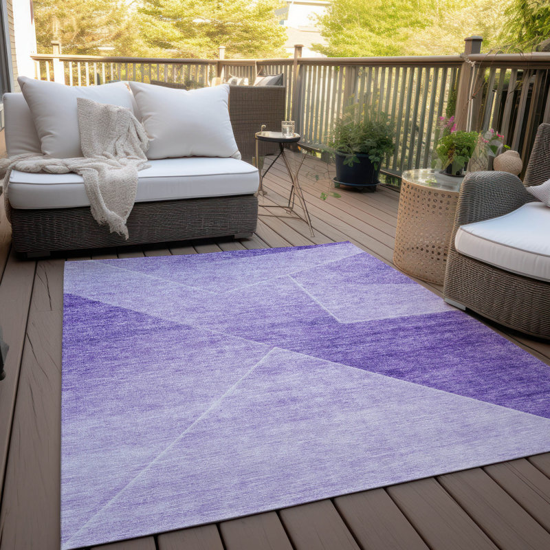 Malchow Washable Geometric Indoor / Outdoor Rug, Rectangle 9' x 12'
