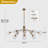 Modern 12-light Bubble Seeded Glass Chandelier-585040356