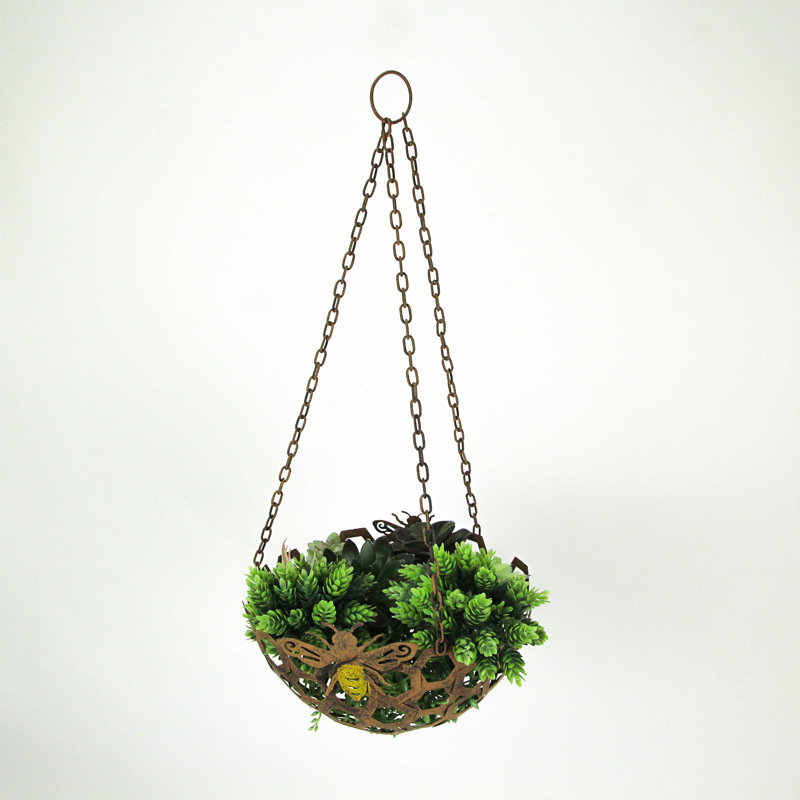 Ensemble de 2 pots de fleurs en métal rustiques
