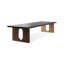 Bureau en bois massif gris et brun noisette