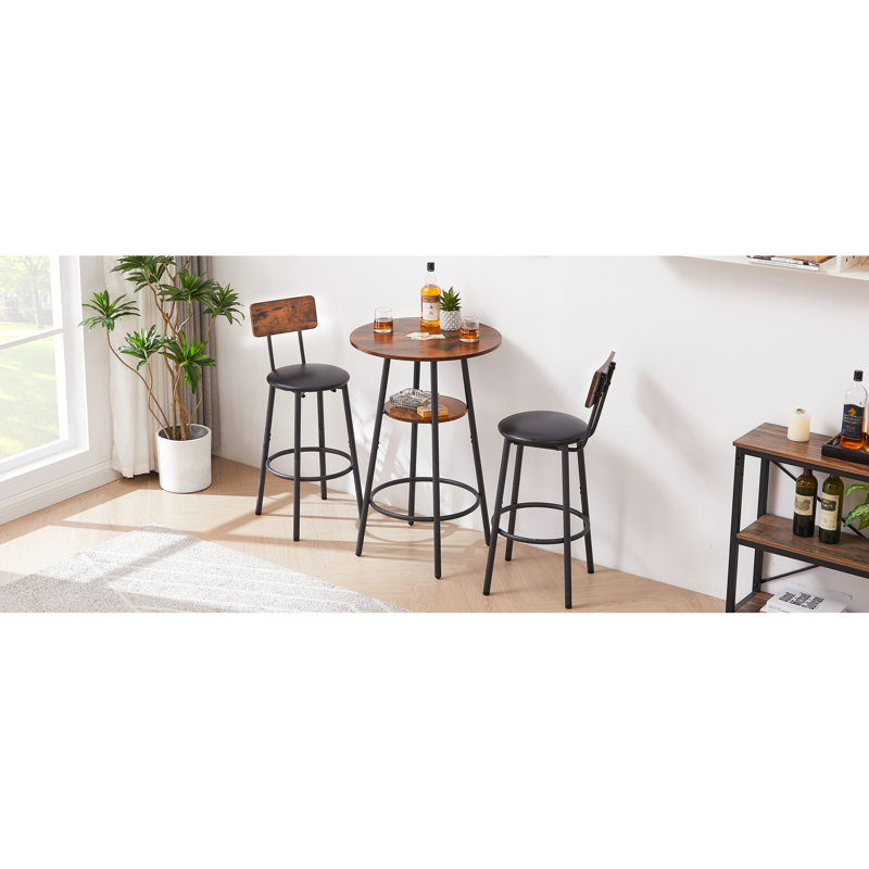 Mobilier de bar rustique brun - tabourets l 13,40 po x P capacité de table maximale de 200 lb