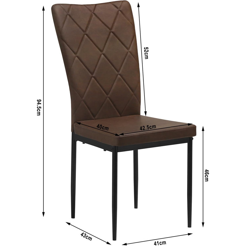 Bronwen Parsons Chair, Dark Brown Faux Leather