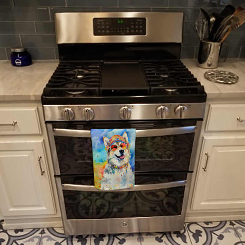 Serviette de cuisine Alaskan Malamute Hippie Dawg