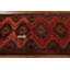 Tapis de couloir rouge unique en laine noué à la main de style années 1970 de 3 pi 8 po x 8 pi 11 po Reyanshi