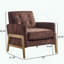 Fauteuil d'appoint capitonné, revêtement en polyester et accoudoirs carrés-2005626349