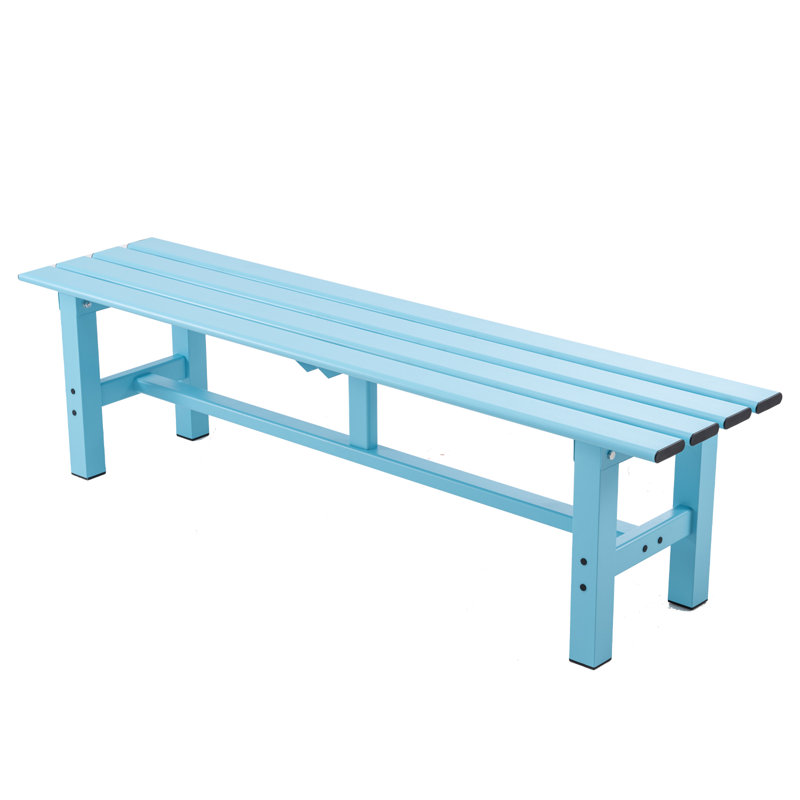 Banc d'extérieur en métal Nikoma, Bleu