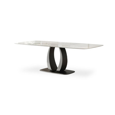 Italian Minimalist Rectangular Sintered Stone Dining Table