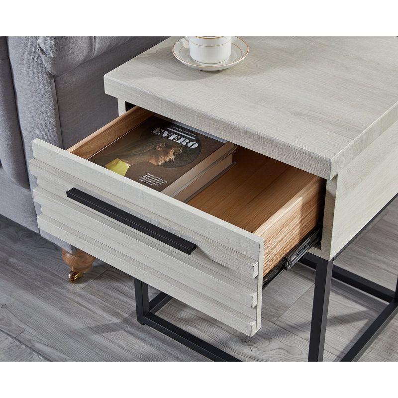 Odeen 3-Piece Bedroom Set, Tan/White Nightstands, Queen