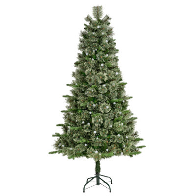 Leilonie Pre-Lit Green Cashmere Slim Pine Artificial Christmas Tree with  LED Lights
