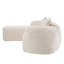 Canapé en chenille compressée en forme de L qui s'agence bien avec n'importe quel salon. Il est doté d'une éponge hautement élastique pour une assise confortable, d'accoudoirs courbés et de quatre coussins décoratifs-434710821