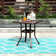 Angelleigh Rectangular Powder Coated Aluminum Outdoor Bistro Table
