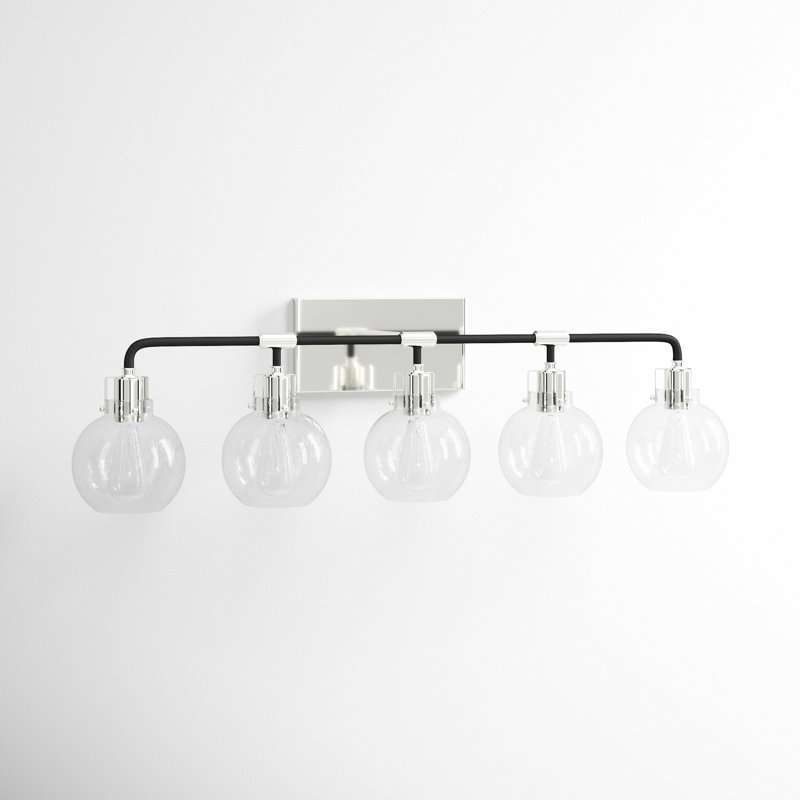 Byrne 5-Light Dimmable Vanity Light, Polished Nickel