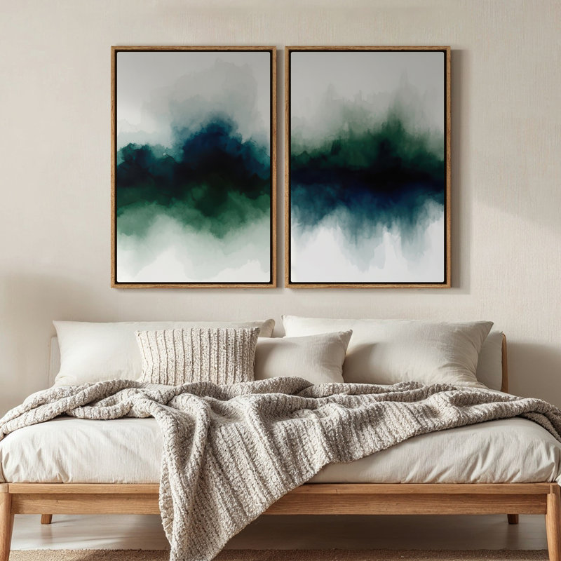 Art mural encadré sur toile, rétro muraux abstraits pour chambre à coucher, H 24 po x l 16 po, Naturel