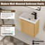 Ensemble de meuble-lavabo simple 18 po avec plateau en résine Paston-110325660